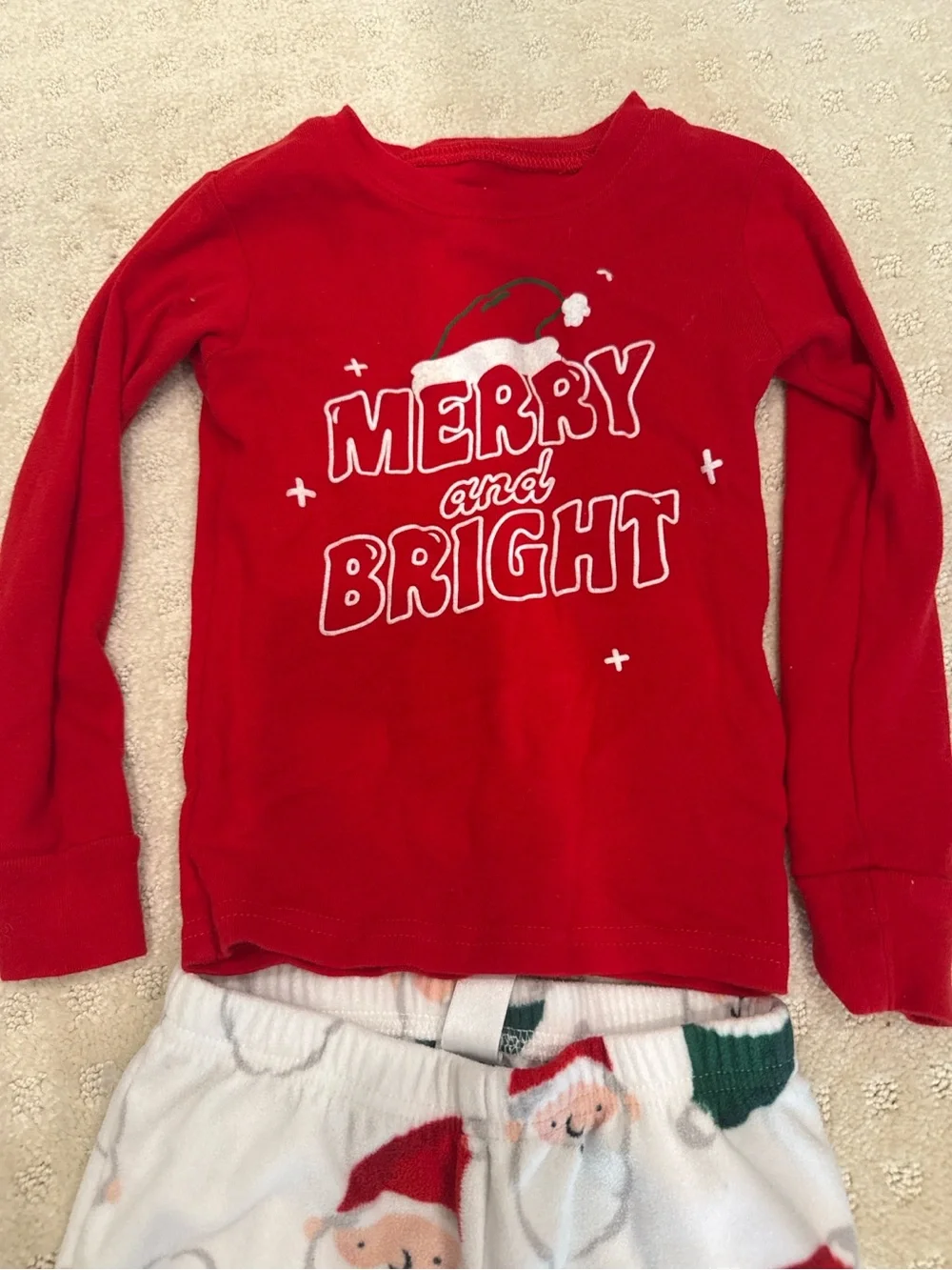 Carter’s Merry & Bright Santa Fleece Pajama Set 4T